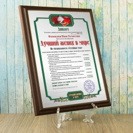 Подарочный диплом (плакетка) *Лучший жених в мире*