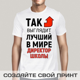 Прикольная мужская футболка *Так выглядит лучший в мире директор школы*