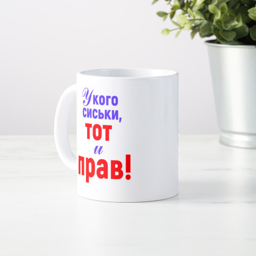Кружка *У кого сиськи, тот и прав*