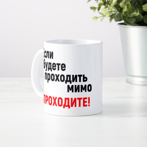 Кружка *Если будете проходить мимо, проходите!*
