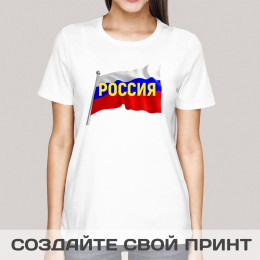 Прикольная женская футболка *Россия*