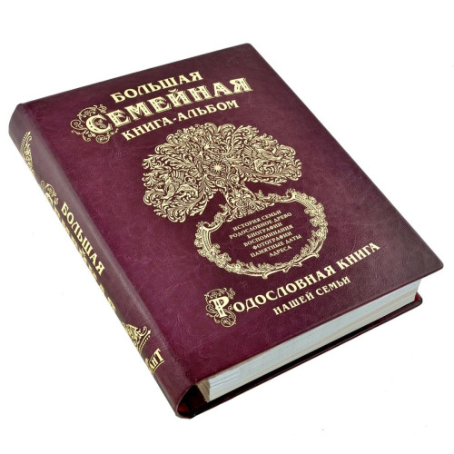 Большая семейная книга-альбом (искусственная кожа)