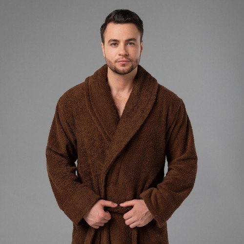 Мужской халат с вышивкой "Супер папа"