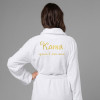 Женский халат с вышивкой "Лучшая в мире жена" (белый)