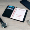 Обложка для паспорта Премиум «Сердце из слов ДЕДУШКЕ» черная