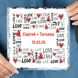Именное панно «Love Forever» (природный камень)