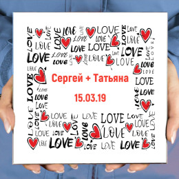 Именное панно " Love Forever " (керамика)