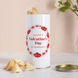 Печенье с предсказаниями в тубусе " Happy Valentine's Day"