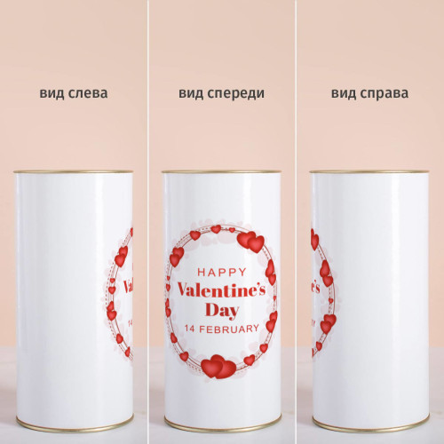 Печенье с предсказаниями в тубусе " Happy Valentine's Day"