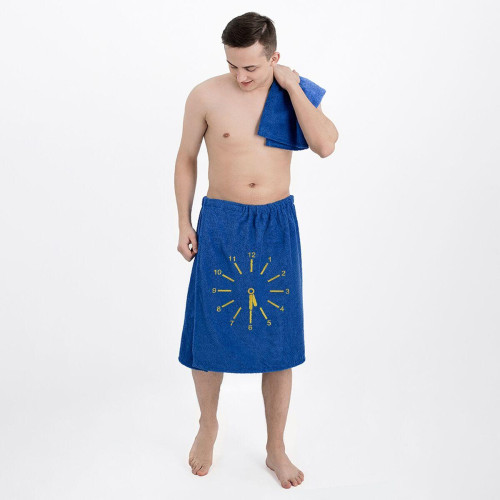 Банный Килт "Полшестого" (синий)
