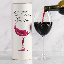 Бокал для вина в тубусе "In Vino Veritas"