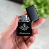 Именная зажигалка "Black" в футляре-подставке "С Днём рождения"