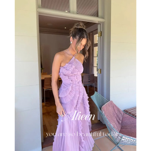 Aileen Vestidos De Festa Вечерние платья для особых случаев Розовые длинные платья для выпускного вечера по индивидуальному заказу Роскошные платья длиной до спины