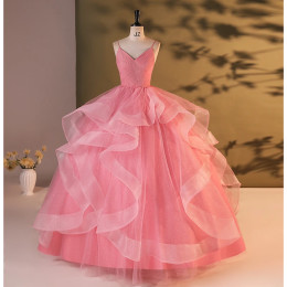 Прозрачный запас, новинка 2025 года, платья Quinceanera, кружевное бальное платье с бисером, платья для выпускного вечера, Vestido Anos по индивидуальному заказу