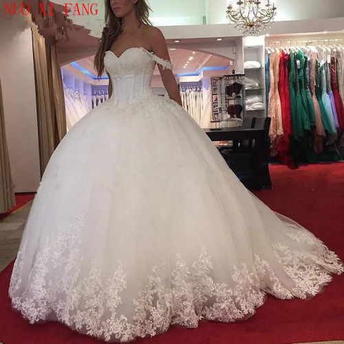 Кружевное свадебное платье Vestido De Noiva по индивидуальному заказу, бальное платье с милой аппликацией, свадебное платье в Саудовской Аравии, свадебные платья Trouwjurk