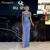 Thinyfull Русалка с открытыми плечами, платья для выпускного вечера, блестящее вечернее платье без рукавов, 2022, вечернее платье с разрезом, robes de soirée по индивидуальному заказу