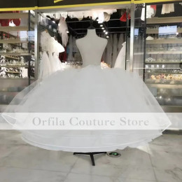 Нижняя юбка для свадьбы, 7 обручей, белое платье для Quinceanera, Нижняя юбка, супер пушистая кринолин, Нижняя юбка для бального платья