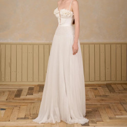 Трапеция Милая на тонких бретельках из органзы без рукавов Изящные и классические вечерние платья с цветами на молнии сзади Саудовская Аравия 2024