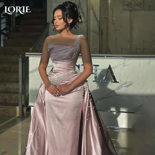 LORIE 3D цветы, юбка-годе, вечерние платья, женское розовое платье на одно плечо, со съемным шлейфом, искусственное платье 2024