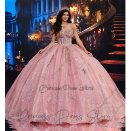 Блестящее Мексиканское платье принцессы Quinceanera, бальное платье с бусинами и блестками, аппликациями, платье на день рождения, Vestidos De 15 лет, по индивидуальному заказу