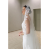Кружевная фата Mantilla, одноярусная фата с кружевной отделкой, длинная свадебная фата в соборе