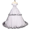 Vestido De Noiva, кружевное свадебное платье с жемчугом, халат принцессы Mariage, большие размеры, свадебные платья с длинным шлейфом