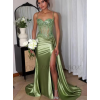 Robe de Soiree 2025, сексуальное длинное вечернее платье с кружевными кристаллами розового золота, элегантное платье для выпускного вечера с открытыми плечами, Vestido de Festa