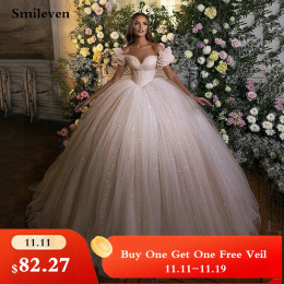 Smileven, принцесса, искусственное милое платье с вырезом, блестящее женское платье, свадебные платья
