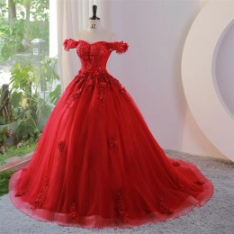 Эшли Глория 2023 Vestidos платья с открытыми плечами Quinceanera милое цветочное строгое платье роскошное кружевное бальное платье вечернее платье
