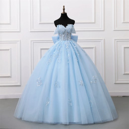 Блестящее вечернее платье 15 Quinceanera Платья Бальное платье Блестящее платье для выпускного вечера с галстуком-бабочкой Высококачественное 15-летнее платье по индивидуальному заказу 2025