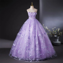 Эшли Глория, платье без бретелек, роскошные платья 15 Quinceanera, милое кружевное бальное платье, индивидуальный цвет для девочек, новинка 2024