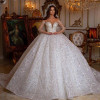 Haute Couture Великолепное платье невесты с милой длинными рукавами и вышивкой из тюля с блестками длиной до пола, бальное платье, свадебное платье