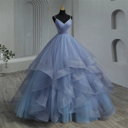 Y&M Novias новые платья в стиле бохо Quinceanera с оборками сердечком на тонких бретельках простое искусственное платье принцессы Vestidos De Quinseanera