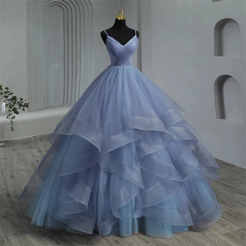 Y&M Novias новые платья в стиле бохо Quinceanera с оборками сердечком на тонких бретельках простое искусственное платье принцессы Vestidos De Quinseanera