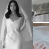 Короткая фата из тюля, один слой с расческой, фата для невесты, свадебные аксессуары, длина 90 см, по индивидуальному заказу