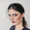 Вуаль для невесты, элегантная бархатная широкая повязка на голову, Очаровательная Вуаль в виде птичьей клетки, свадебные аксессуары для волос, Вуалетка, черный цвет