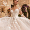 LOUIS NOVIAS элегантные свадебные платья для женщин иллюзия с открытой спиной милая аппликация свадебное платье Vestidos De Novia