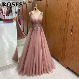 ROSES Blush Элегантное сексуальное свадебное платье трапециевидной формы с аппликацией Кружевное платье знаменитости Платье для особых случаев soirée по индивидуальному заказу