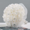 Свадебная невеста с цветами Букеты Кристалл Жемчуг Шелковые Розы Свадебный Ручной Букет Невесты Искусственные Поддельные Цветы