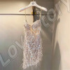 Женское свадебное платье It's yiiya, белое короткое платье на бретельках с блестками на лето 2019