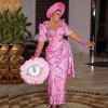 Розовые вечерние платья Aso Ebi, нигерийские африканские платья для выпускного вечера, 2025 г., кружевные иллюзии из бисера, вечернее платье с длинными рукавами и бисером