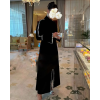 Платья для выпускного вечера Саудовская Аравия Vestidos De Fiesta Elegantes Женские вечерние платья с высоким воротником и кристаллами с разрезом спереди Вечерние платья