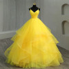 Новинка 2023, модное простое желтое платье Quinceanera, женское платье на тонких бретелях, Vestidos De 15, бальное платье в богемном стиле для принцессы
