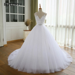 BEPEITHY, винтажное свадебное платье с v-образным вырезом и поясом, Vestido De Novia Casamento, свадебное платье с бисером, 2022, бальное платье