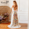 Robe de Mariee, красочное свадебное платье с вышивкой, женское свадебное платье с открытой спиной и цветочным принтом, Vestidos de Novia по индивидуальному заказу