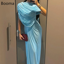 Booma Русалка Вечерние платья Плиссированные вечерние платья длиной до пола для женщин Длинные элегантные платья для выпускного вечера без рукавов на заказ 2025