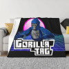 Игровое одеяло Gorilla Tag, фланелевые Потрясающие теплые одеяла для дома, зима