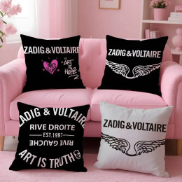 Наволочка Z-Zadig AND Voltaire, приятная для кожи и удобная тканевая наволочка, невидимая маленькая молния