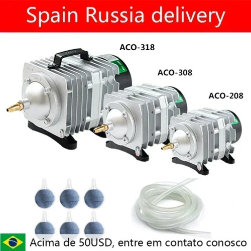 Hailea ACO-208 ACO-308 ACO-318 электромагнитный воздушный компрессор портативный аквариум кои пузырь аквариум воздушный насос пруд аэратор
