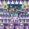 Disney Wish украшения для дня рождения, тема принцессы Аша, одноразовая посуда, Детские принадлежности для вечеринки в честь будущей мамы